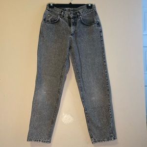 Vintage Lee Jeans!  Black washed, wide leg, size 30X30